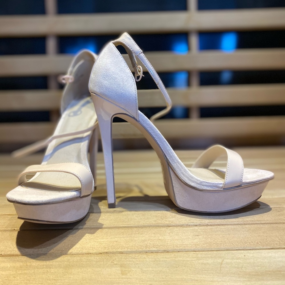 Nude Strappy Heels by ASOS
